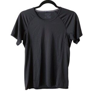 Patagonia Solid Black Round Neck Short Sleeve Top Size Small